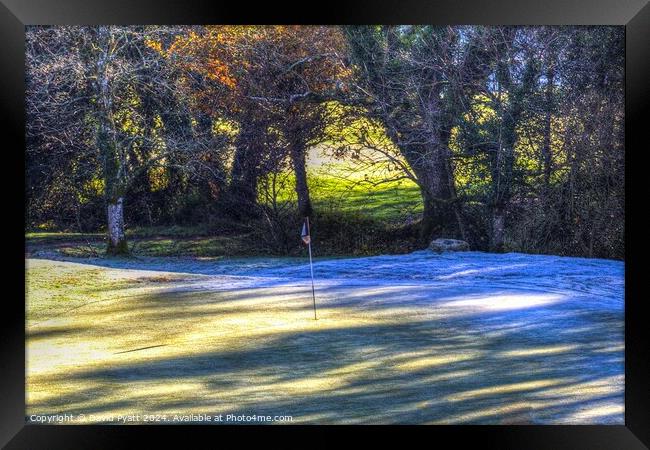 Frosty Morning Golf Framed Print by David Pyatt