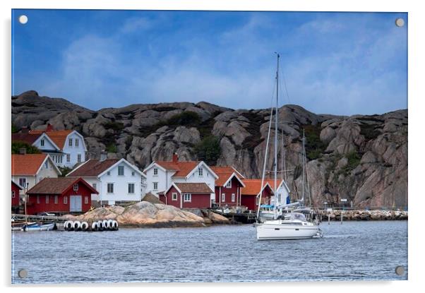 Sailing near Lysekil Sweden Acrylic by Martyn Arnold
