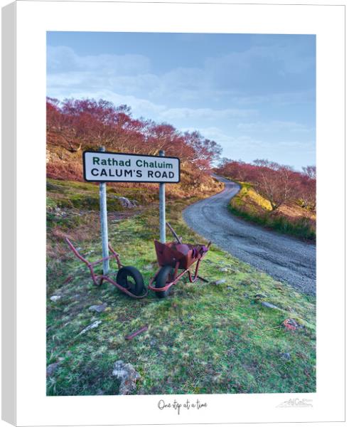 One step at a time  Calum's Road Raasay. Canvas Print by JC studios LRPS ARPS