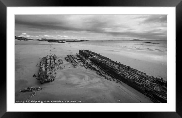 Shipwreck at Balnahard, Isle of Colonsay Framed Mounted Print by Philip King