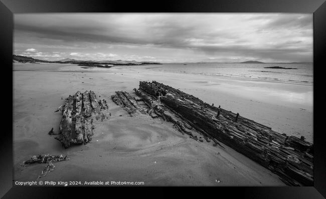 Shipwreck at Balnahard, Isle of Colonsay Framed Print by Philip King