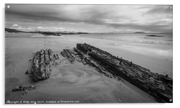Shipwreck at Balnahard, Isle of Colonsay Acrylic by Philip King