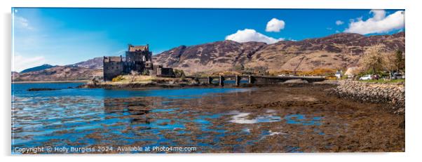 Castle Eilean Donan Scotland  Acrylic by Holly Burgess