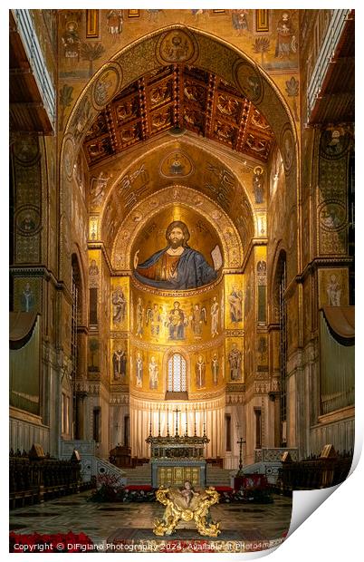 The Monreale Cathedral Print by DiFigiano Photography