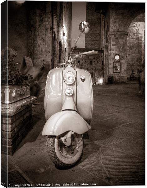 Italian Scooter #3 Canvas Print by Neal P