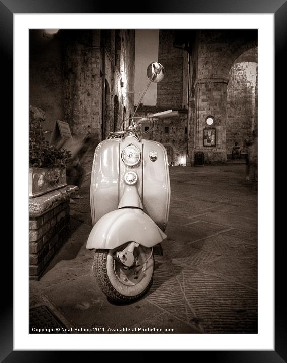 Italian Scooter #3 Framed Mounted Print by Neal P