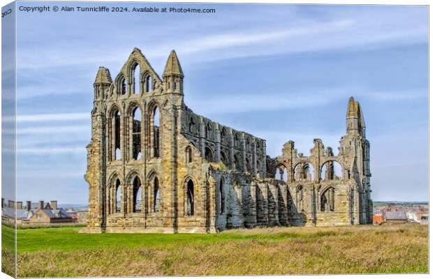 Whitby Abbey Canvas Print by Alan Tunnicliffe