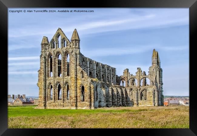 Whitby Abbey Framed Print by Alan Tunnicliffe
