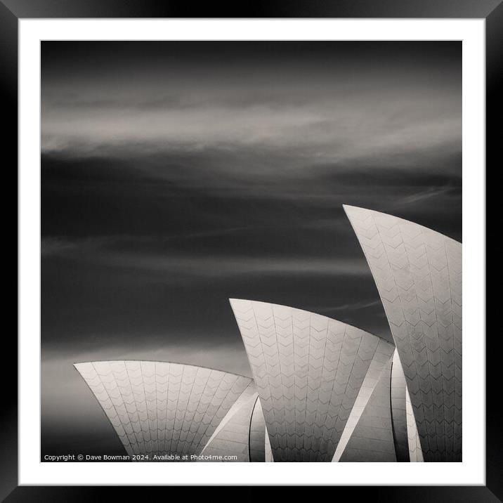 Sydney Opera House Framed Mounted Print by Dave Bowman