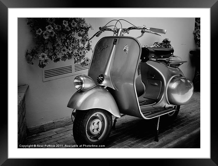 Italian Scooter #2 Framed Mounted Print by Neal P