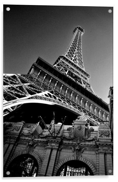 Eiffel Tower Paris Hotel Las Vegas America Acrylic by Andy Evans Photos