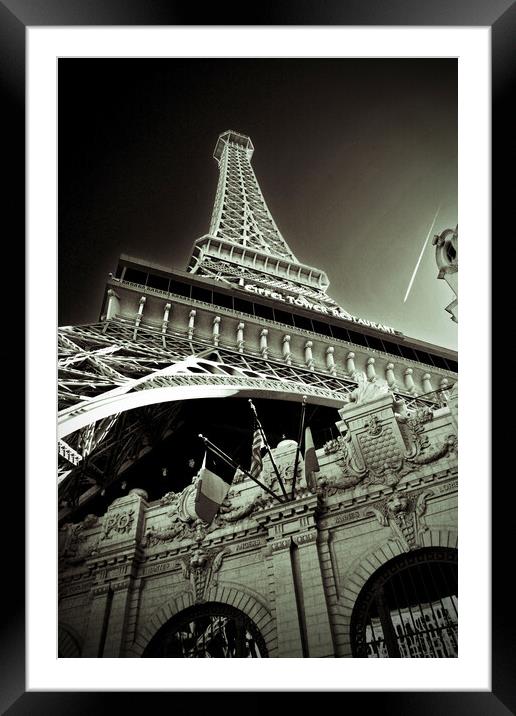 Eiffel Tower Paris Hotel Las Vegas America Framed Mounted Print by Andy Evans Photos