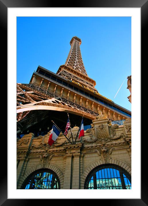 Eiffel Tower Paris Hotel Las Vegas America Framed Mounted Print by Andy Evans Photos