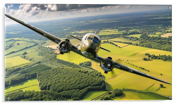 Douglas C-47A Skytrain W7 Acrylic by Airborne Images