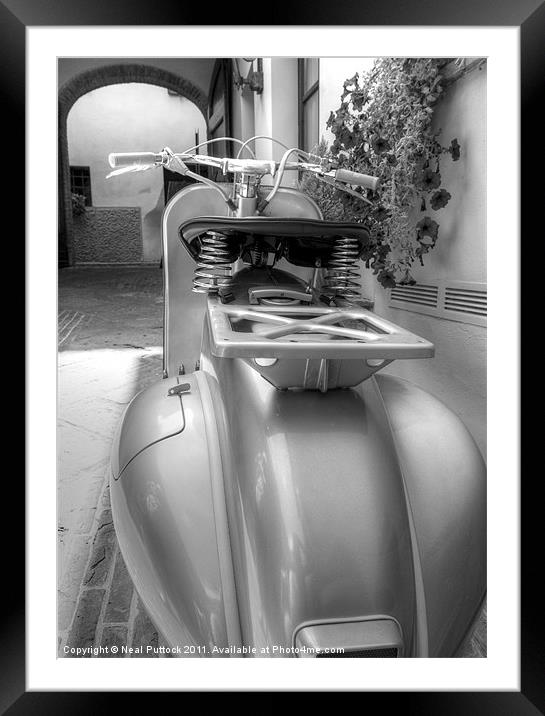 Italian Scooter #1 Framed Mounted Print by Neal P