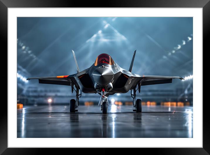 F35 Lightning Jet Framed Mounted Print by Picture Wizard