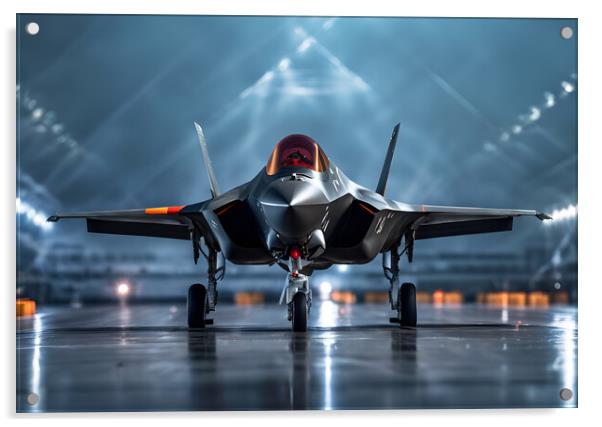 F35 Lightning Jet Acrylic by Picture Wizard