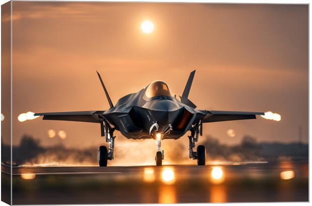 Lockheed Martin F35 Lightning II Canvas Print by Picture Wizard