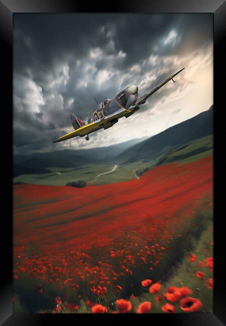 For King and Country Supermarine Spitfire Framed Print by J Biggadike