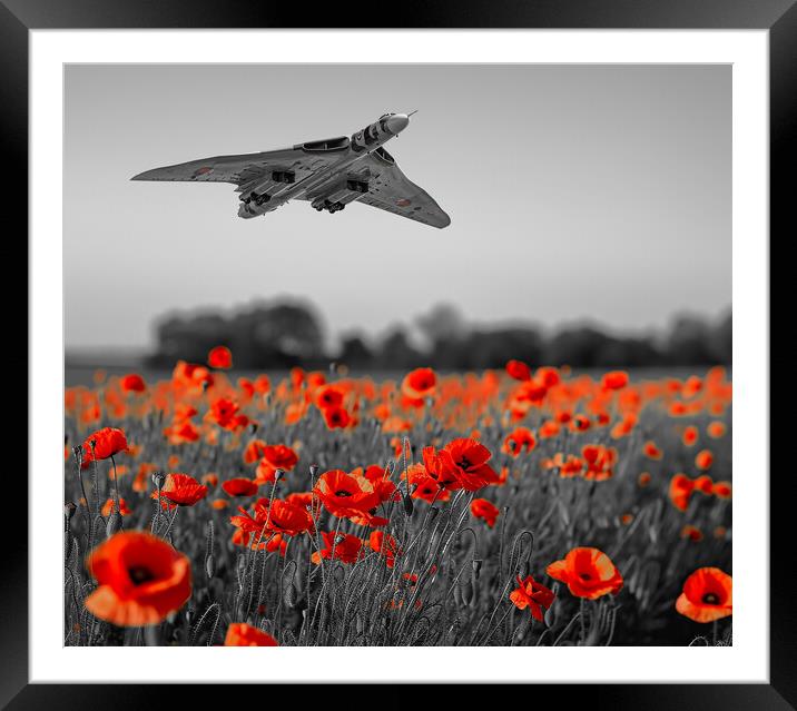 Respects From The Vulcan Crew Framed Mounted Print by Airborne Images