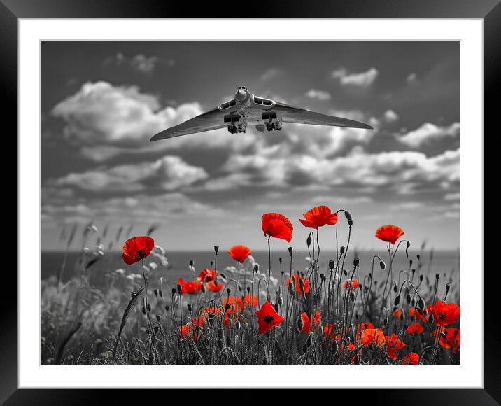 The Vulcan Poppy Field Framed Mounted Print by Airborne Images