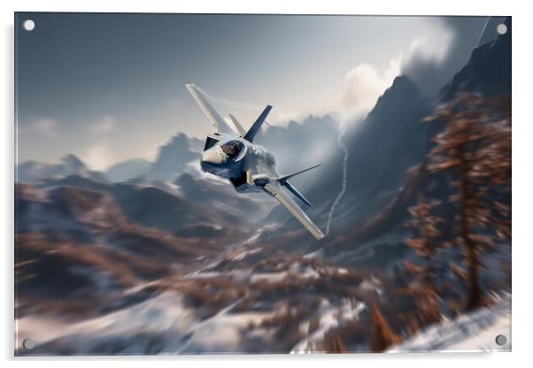 F35B Lightning Thunder Acrylic by J Biggadike