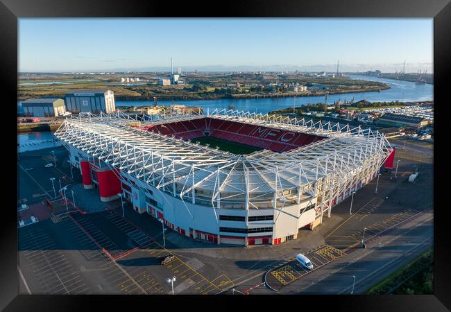 Riverside Stadium Framed Print by Apollo Aerial Photography