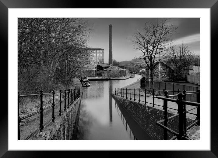 Huddersfield Canal Slaithwaite Framed Mounted Print by Alison Chambers