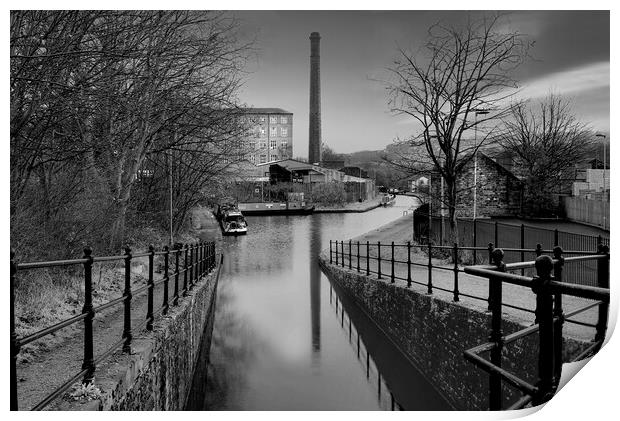 Huddersfield Canal Slaithwaite Print by Alison Chambers