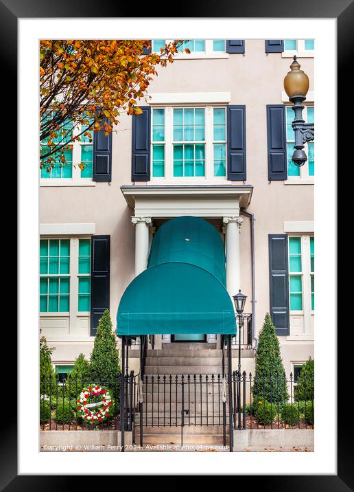 Blair House Building Second White House Washington DC Framed Mounted Print by William Perry