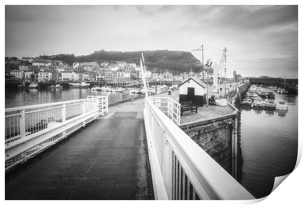 Scarborough Memories Black and White Print by Tim Hill