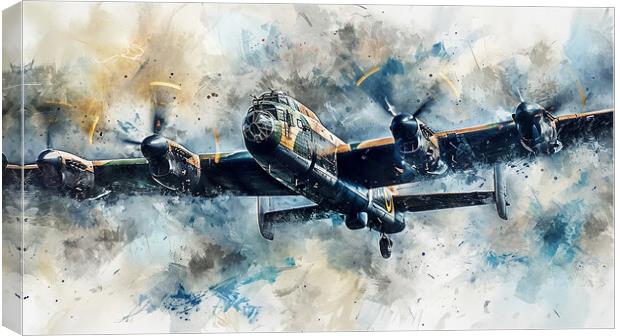 Avro Lancaster Bomber Art Canvas Print by Airborne Images