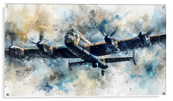 Avro Lancaster Bomber Art Acrylic by Airborne Images