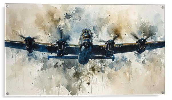Avro Lancaster Bomber Art Acrylic by Airborne Images