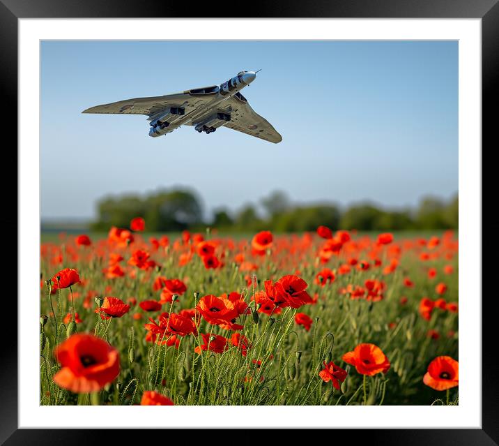 Respects From The Vulcan Crew Framed Mounted Print by Airborne Images
