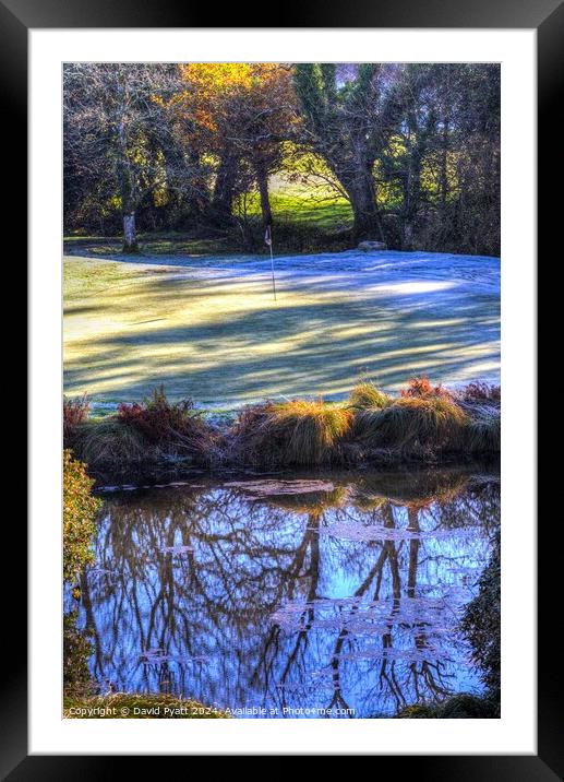 Frosty Morning Golf Green  Framed Mounted Print by David Pyatt