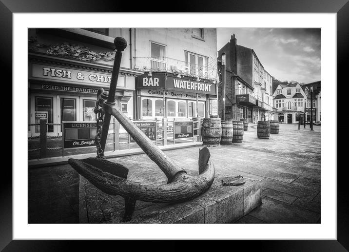 Scarborough Black and White Framed Mounted Print by Tim Hill