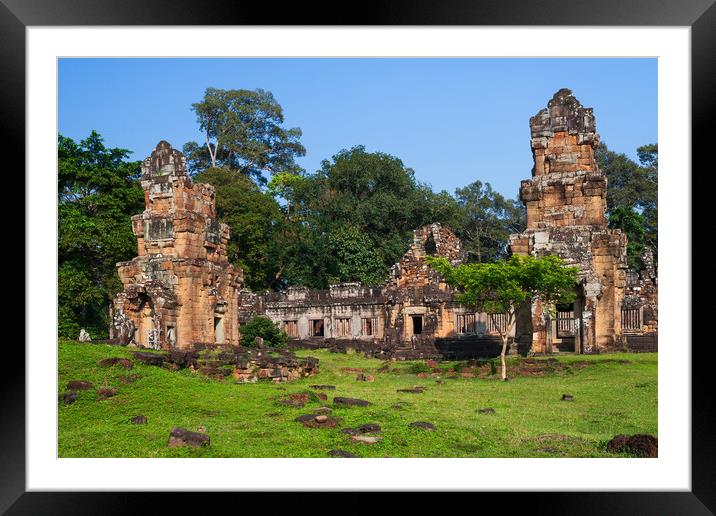 Prasat Suor Prat In Angkor Thom, Cambodia Framed Mounted Print by Artur Bogacki