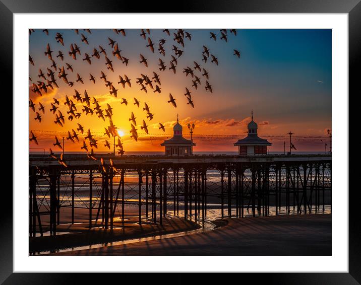 North Pier,Blackpool,Lancashire,England Framed Mounted Print by Victor Burnside