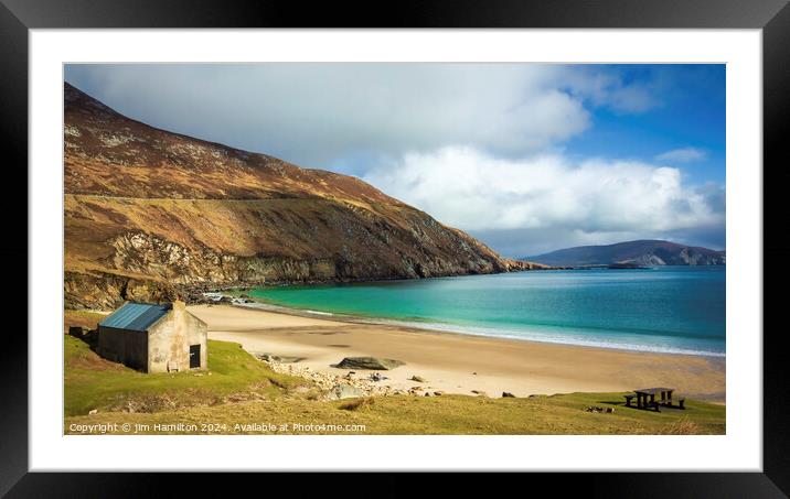 Keem beach, Achill Island, County Mayo, Ireland Framed Mounted Print by jim Hamilton