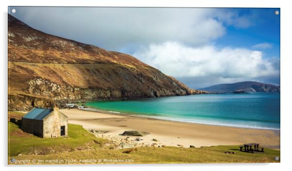 Keem beach, Achill Island, County Mayo, Ireland Acrylic by jim Hamilton