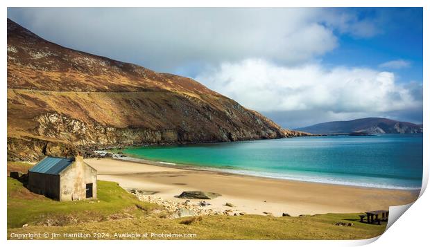 Keem beach, Achill Island, County Mayo, Ireland Print by jim Hamilton