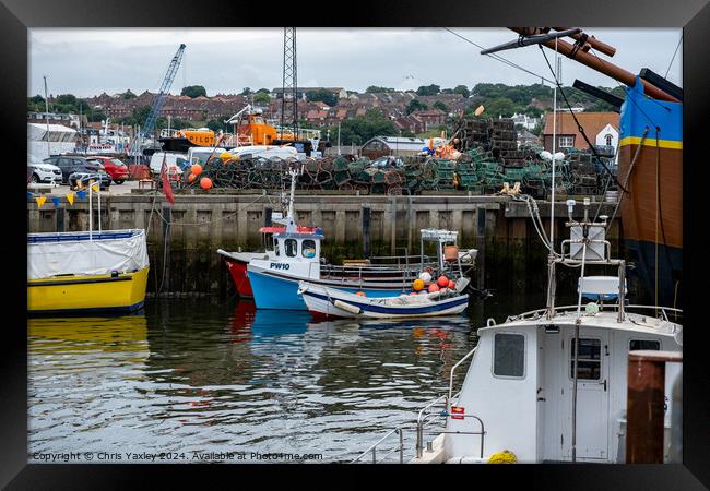 Fishing gear in Whitby, North Yorkshire Framed Print by Chris Yaxley