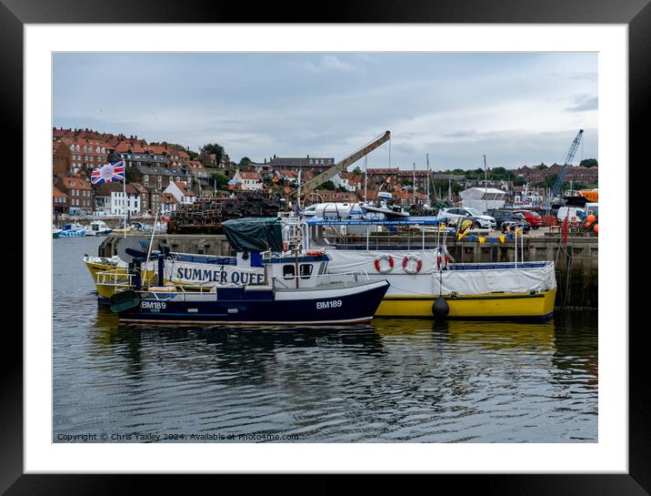 Whitby harbour, North Yorkshire Framed Mounted Print by Chris Yaxley