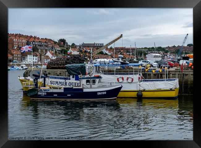 Whitby harbour, North Yorkshire Framed Print by Chris Yaxley