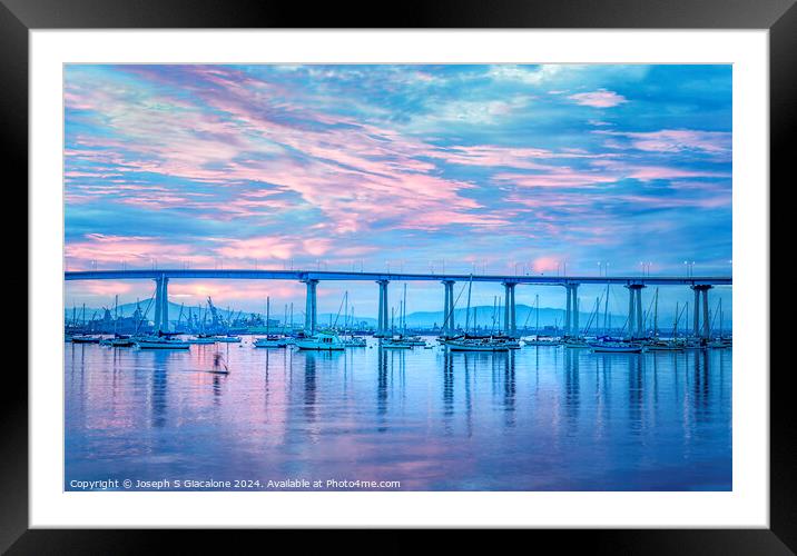 Pastel Morning Blues Framed Mounted Print by Joseph S Giacalone