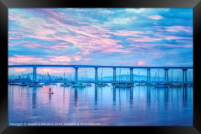 Pastel Morning Blues Framed Print by Joseph S Giacalone