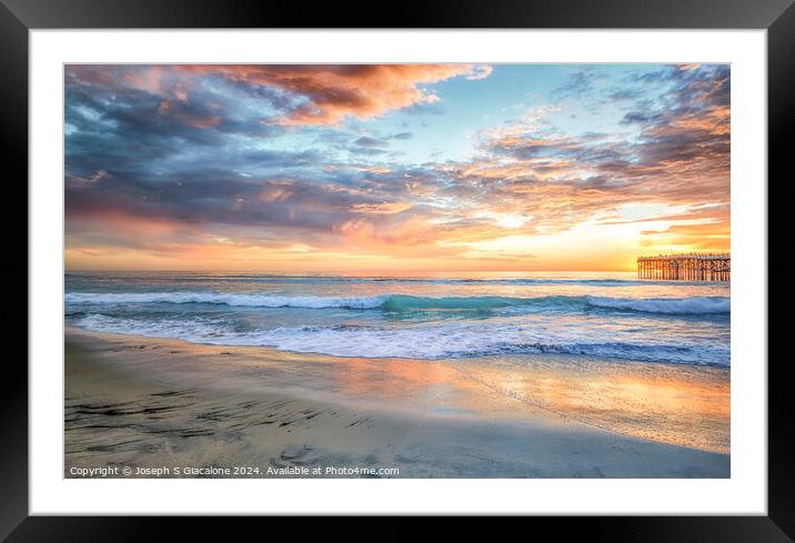This Is A Summer Sunset Framed Mounted Print by Joseph S Giacalone