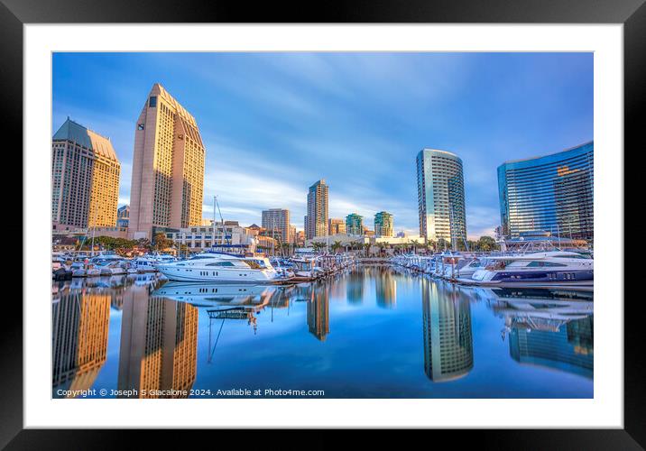 Perfect Reflections - San Diego Framed Mounted Print by Joseph S Giacalone