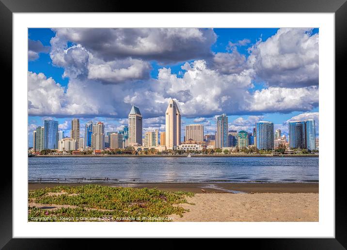 Perfect Cloudscape Over Skyline Framed Mounted Print by Joseph S Giacalone